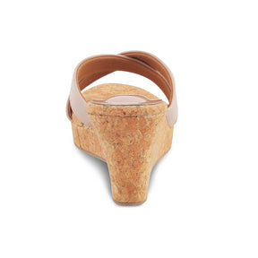 The Simi Beige Women's Dress Wedge Sandals Tresmode - Tresmode