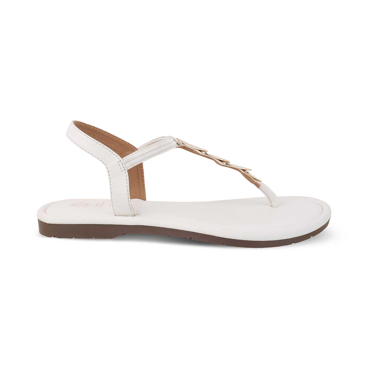 The Sine White Women's Dress Flats Tresmode 40