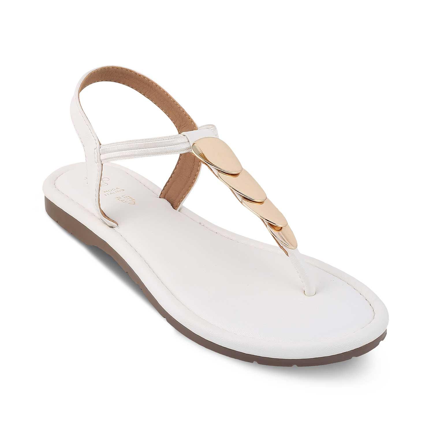 The Sine White Women's Dress Flats Tresmode 36