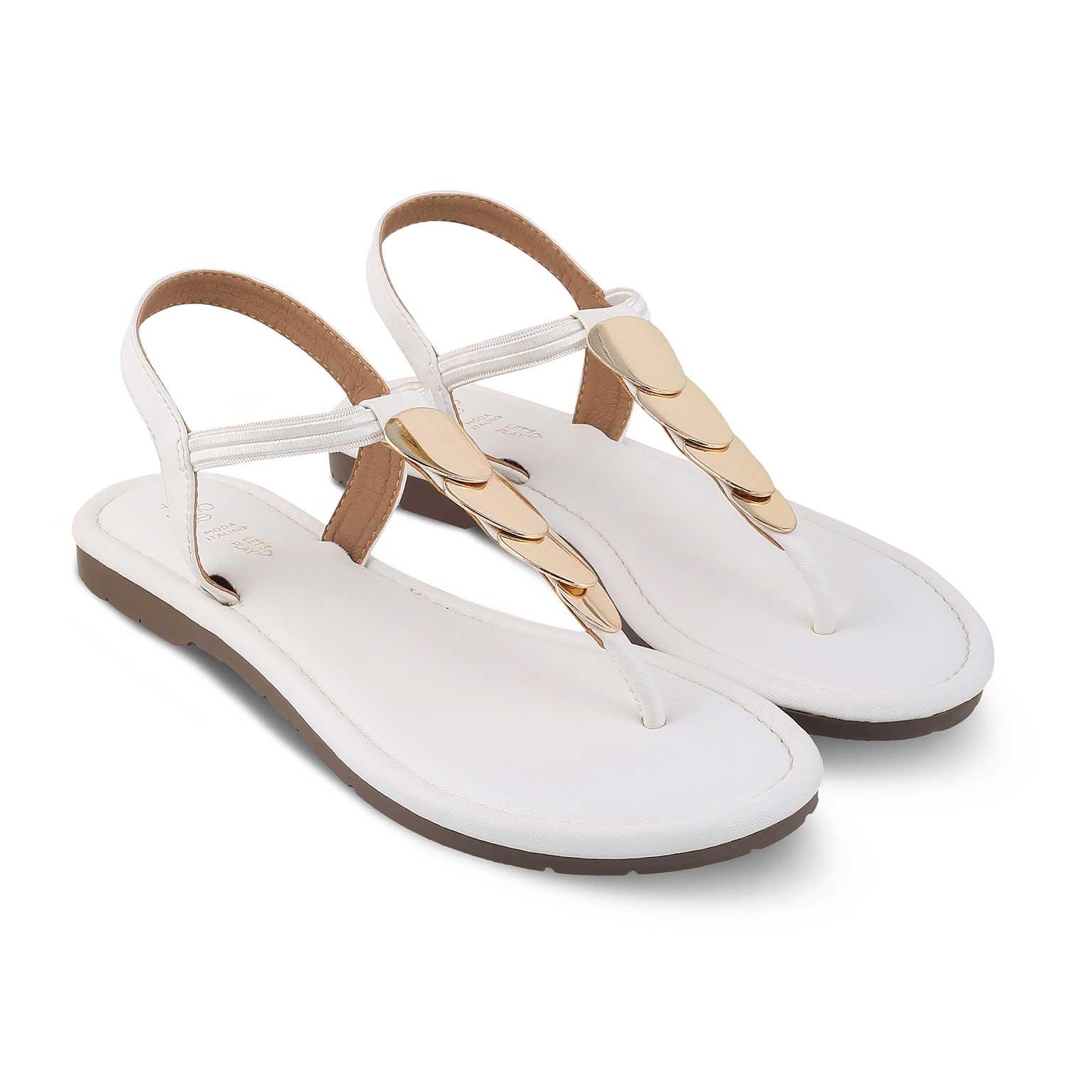 The Sine White Women's Dress Flats Tresmode 40