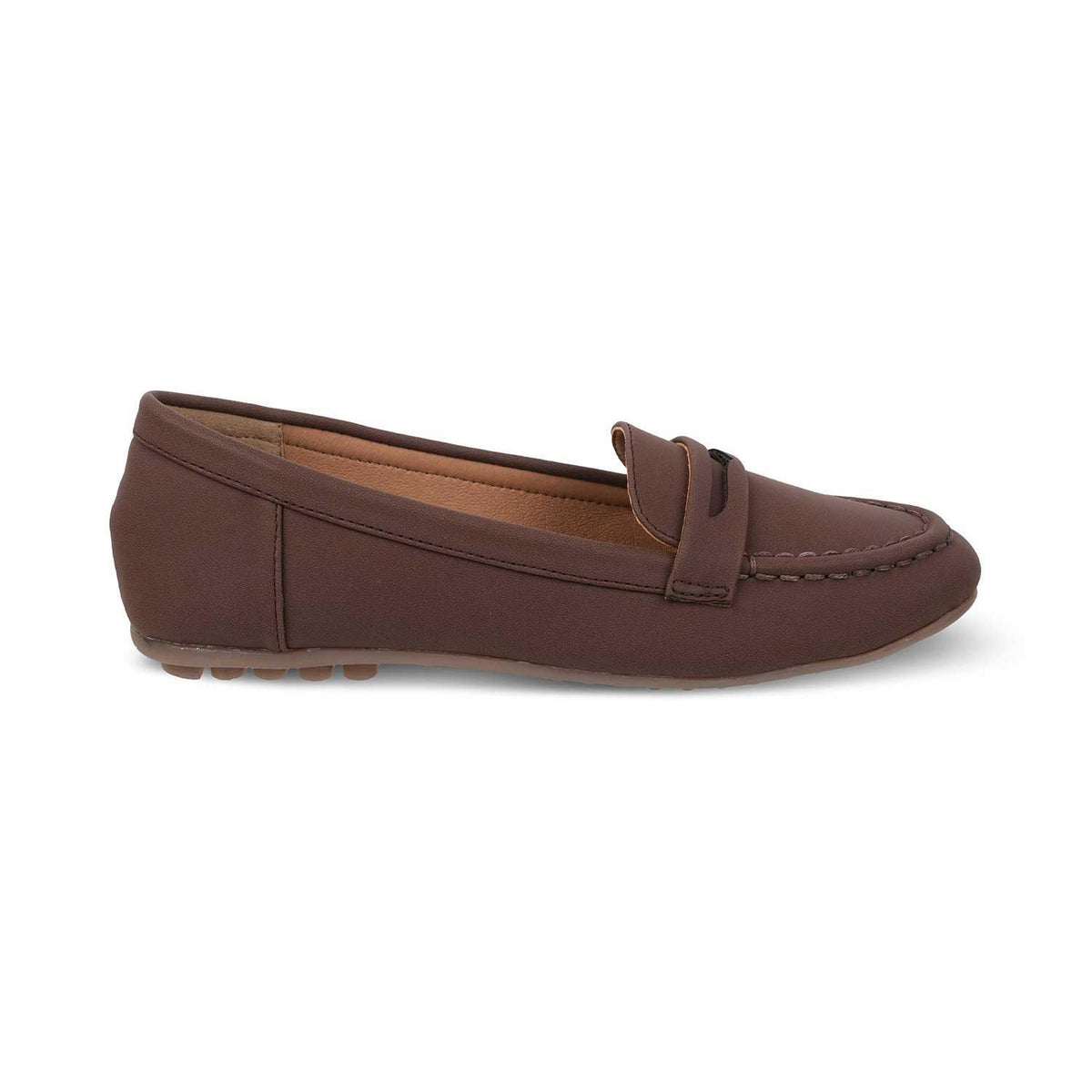 Snappy Brown Women's Almond Shape Loafers Tresmode