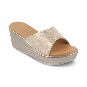 The Samantha Gold Women's Dress Wedge Sandals Tresmode - Tresmode