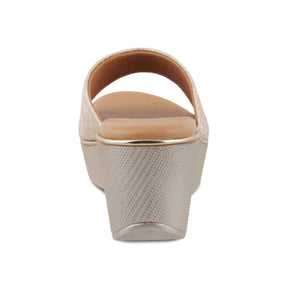 The Samantha Gold Women's Dress Wedge Sandals Tresmode - Tresmode