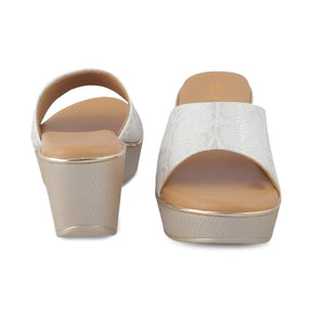 The Samantha White Women's Dress Wedge Sandals Tresmode - Tresmode