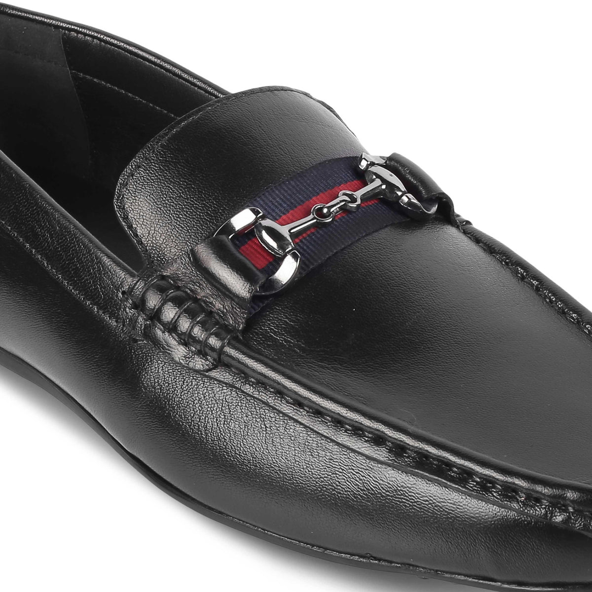 The Otter Black Men's Leather Driving Loafers Tresmode