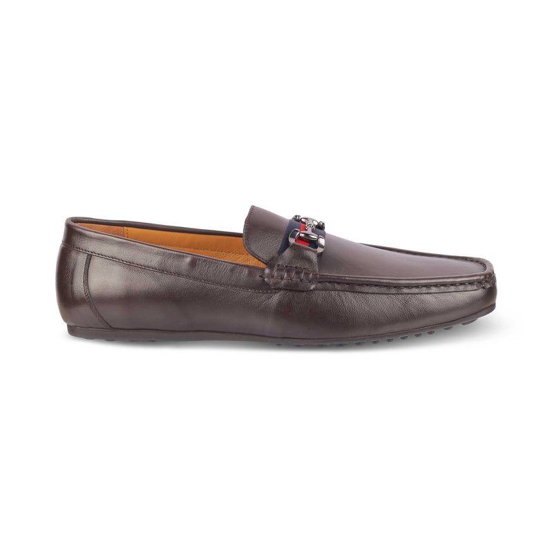 Tresmode Bath Beige Men's Suede Leather Loafers