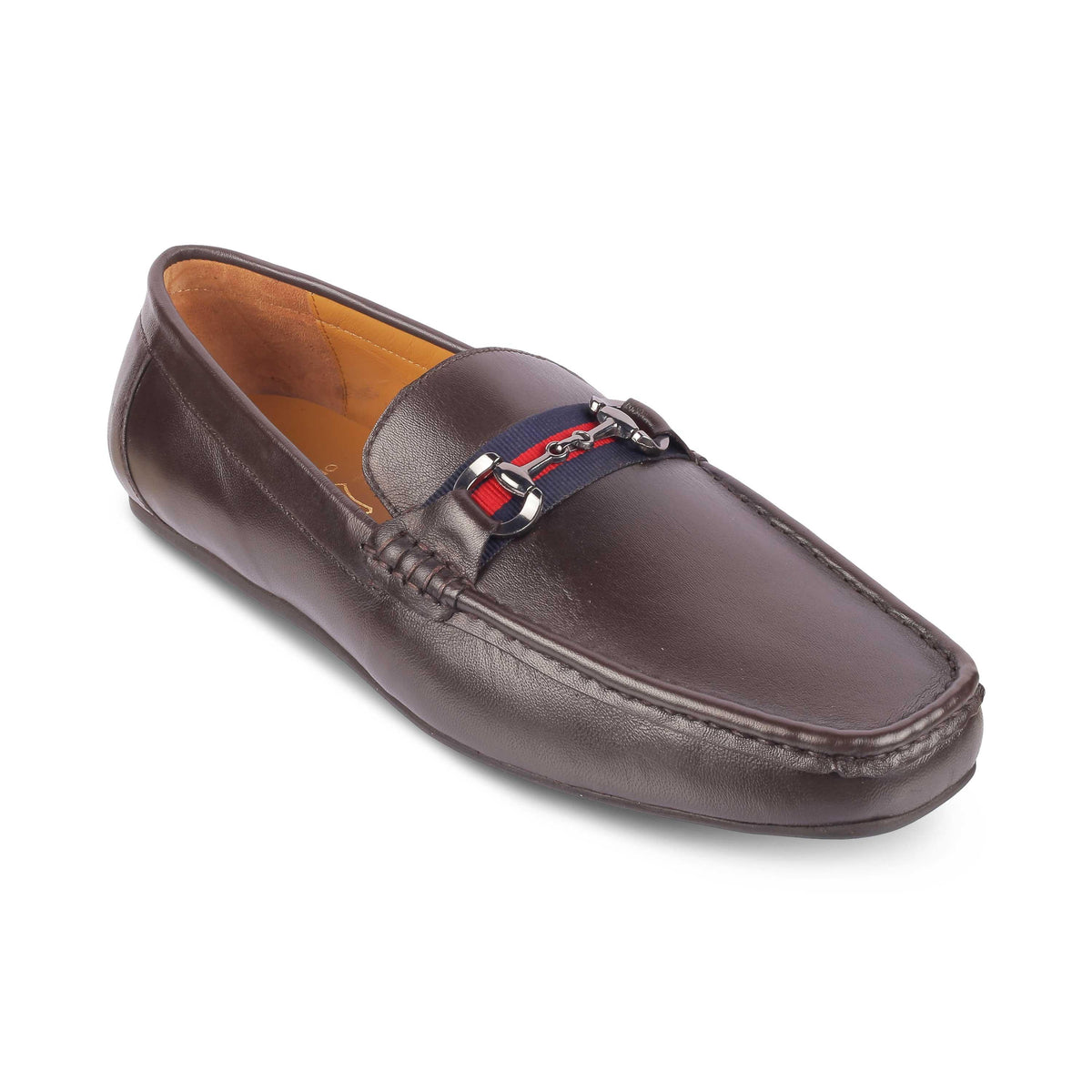 Bilbao Brown Men's Leather TPR Sole Loafers Tresmode