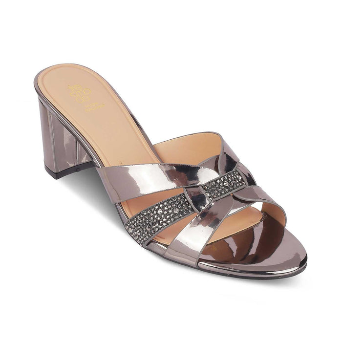 The Coldege Pewter Women's Dress Wedge Sandals Tresmode