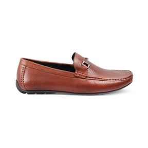 Osteel Tan Men's Leather Loafers Online at Tresmode.com