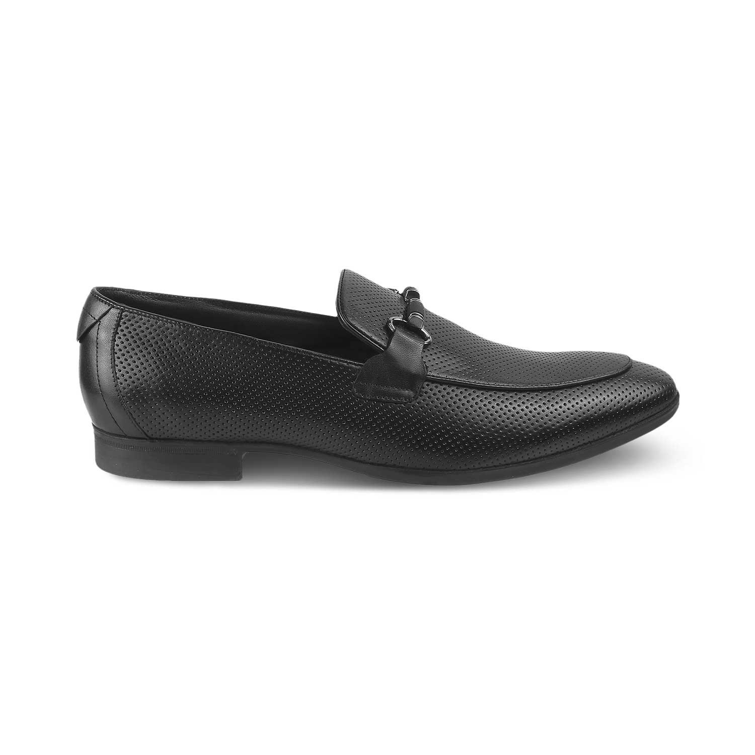 The Roshbuck Black Leather Loafers for Men Online at Tresmode.com