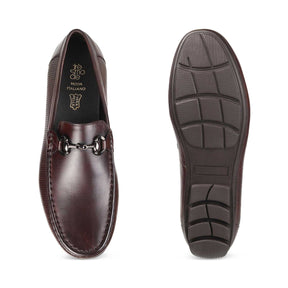 Otterdam Brown Men's Leather Driving Loafers Online at Tresmode.com
