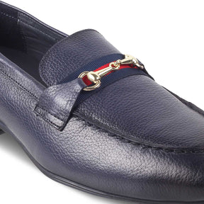 Sen Blue Men's Leather Loafers Online at Tresmode.com