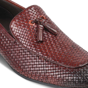 Soweave Tan Men's Tassel Leather Loafers Online at Tresmode.com