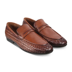 Sydney Tan Men's Leather Loafers Online at Tresmode.com