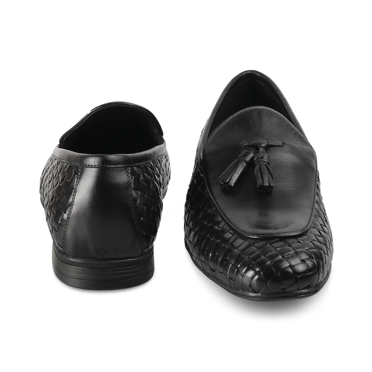 Sobhach Black Men's Smart Casual Leather Loafer Online at Tresmode.com