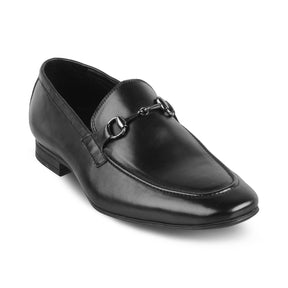 Niko Black Men's Horse-Bit Leather Loafers Online at Tresmode.com