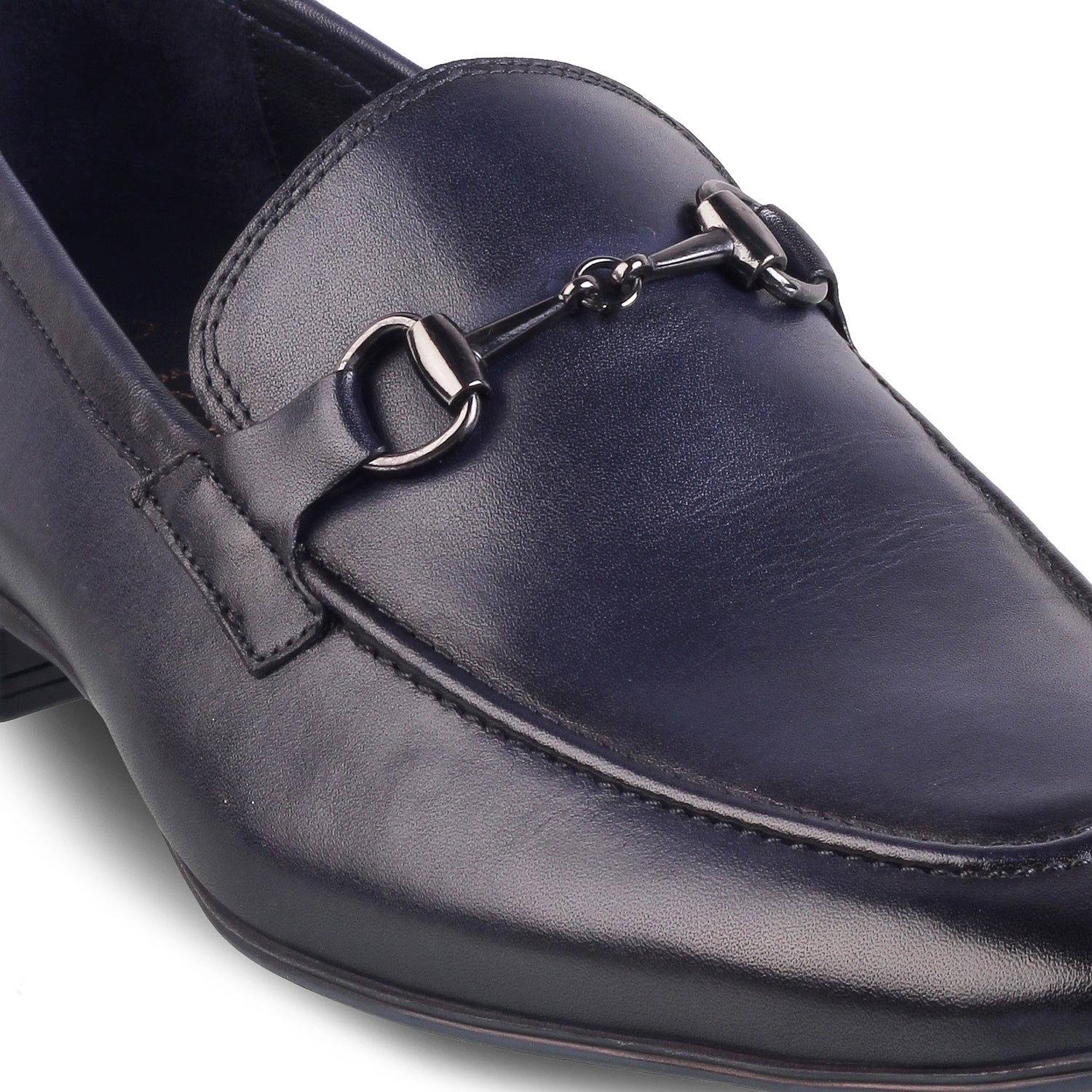 Niko Blue Men's Horse-Bit Leather Loafers Online at Tresmode.com