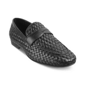 Nokiv Black Men's Leather Loafers Online at Tresmode.com
