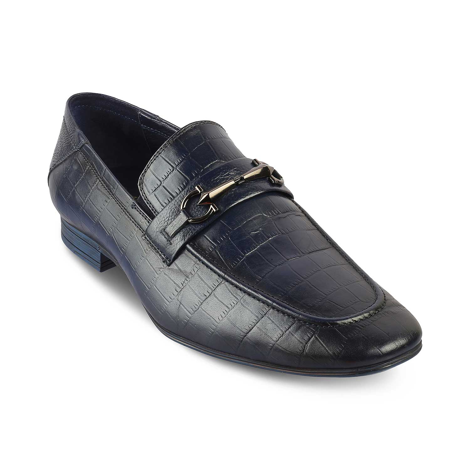 The Reptile Blue Mens Leather Loafers Online at Tresmode.com