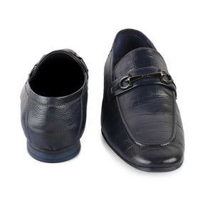 The Reptile Blue Mens Leather Loafers Online at Tresmode.com