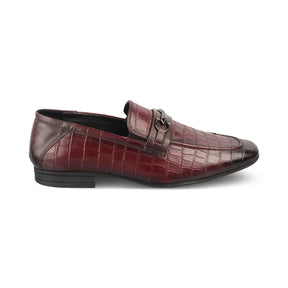 The Reptile Wine Mens Leather Loafers Online at Tresmode.com