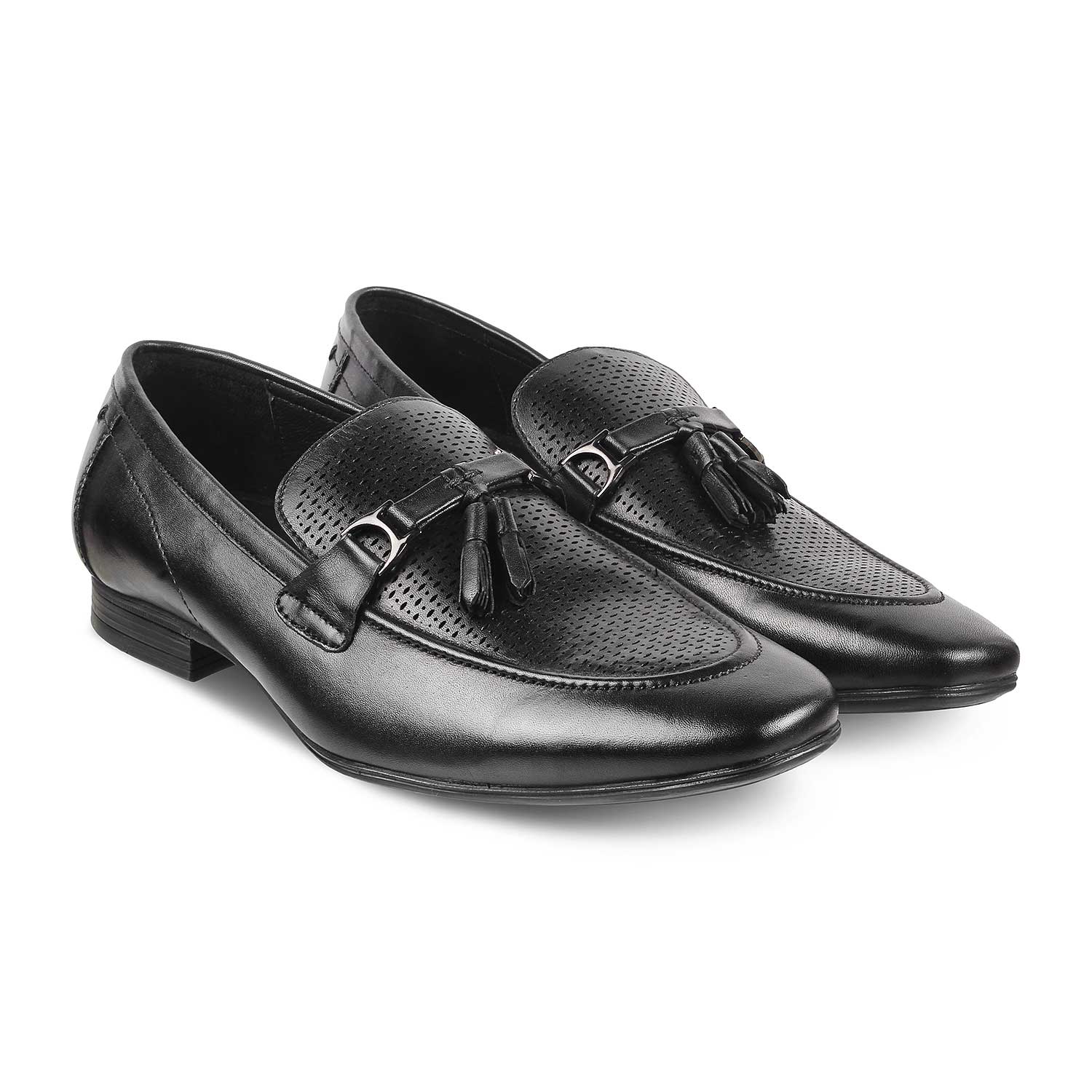 The Tuscan Black Tassel Loafers for Men Online at Tresmode.com