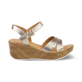 Hungary Champagn Women Wedge Sandals Online at Tresmode