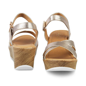 Hungary Champagn Women Wedge Sandals Online at Tresmode