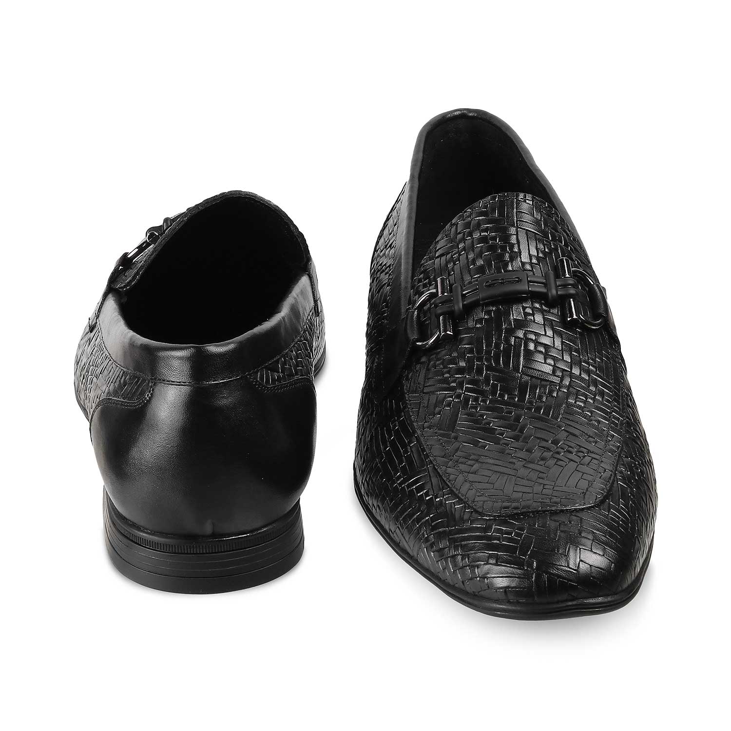 Crint Black Men's Leather Loafers Online at Tresmode.com