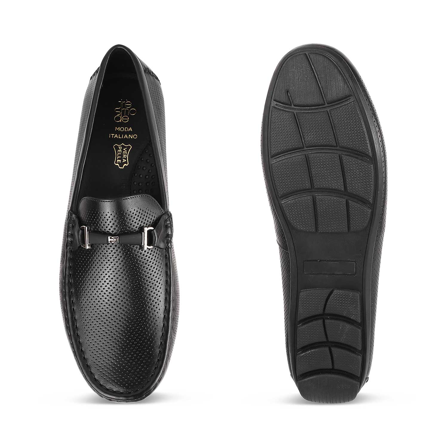 Open Black Men's Leather Loafers Online at Tresmode.com