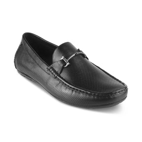 Osteel Black Men's Leather Loafers Online at Tresmode.com