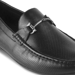 TresmOsteel Black Men's Leather Loafers Online at Tresmode.comode-Tresmode
