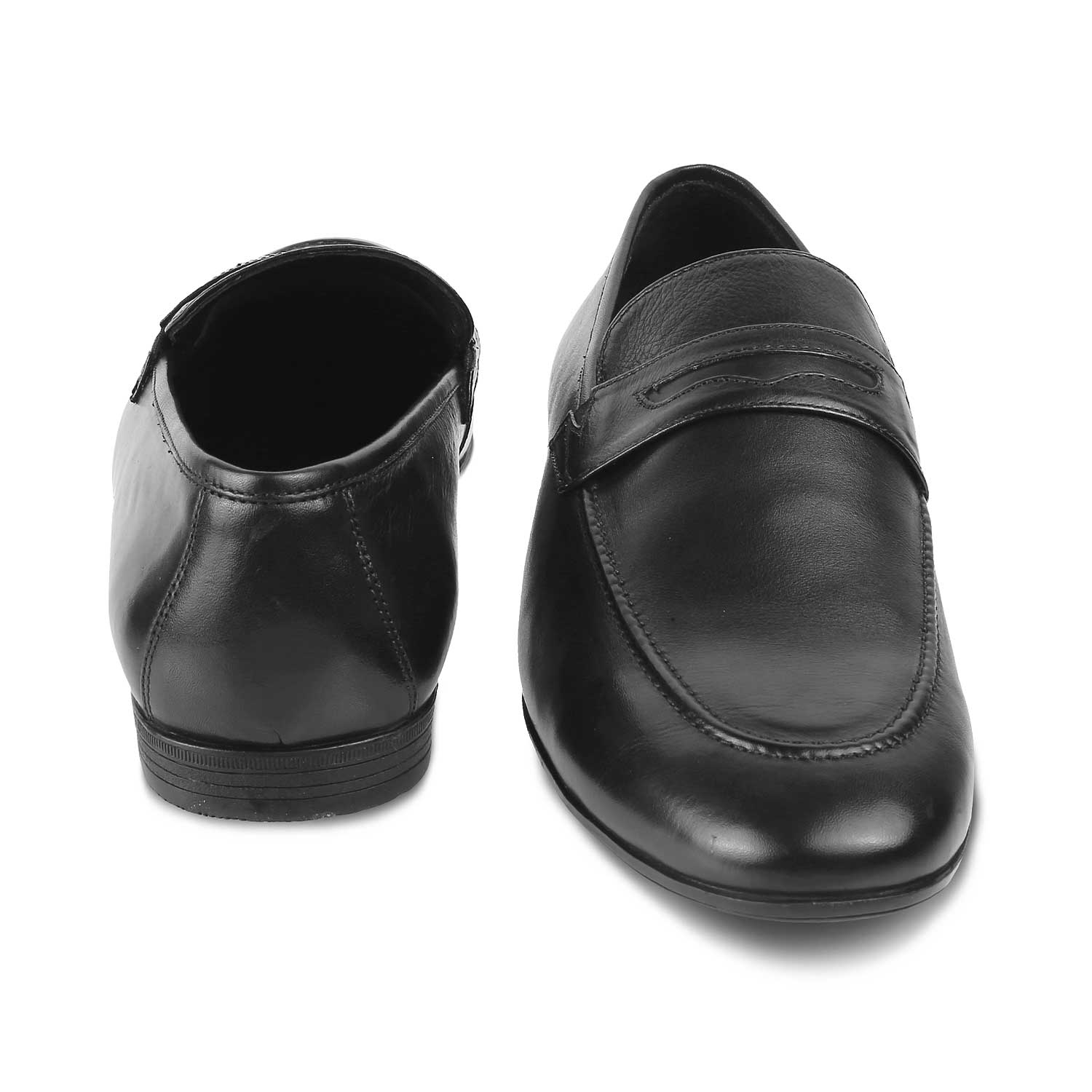 Penloaf Black Men's Leather Loafers Online at Tresmode.com
