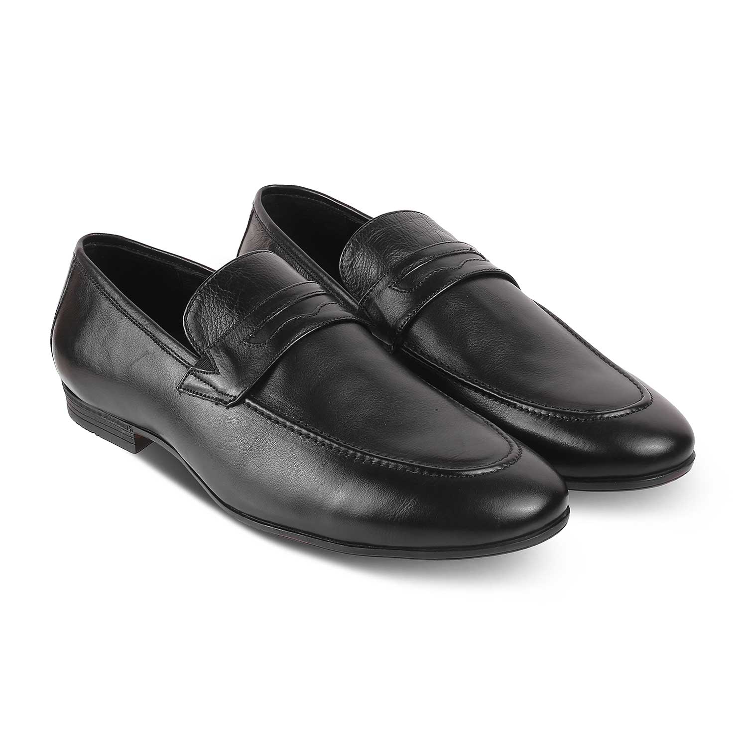 Penloaf Black Men's Leather Loafers Online at Tresmode.com