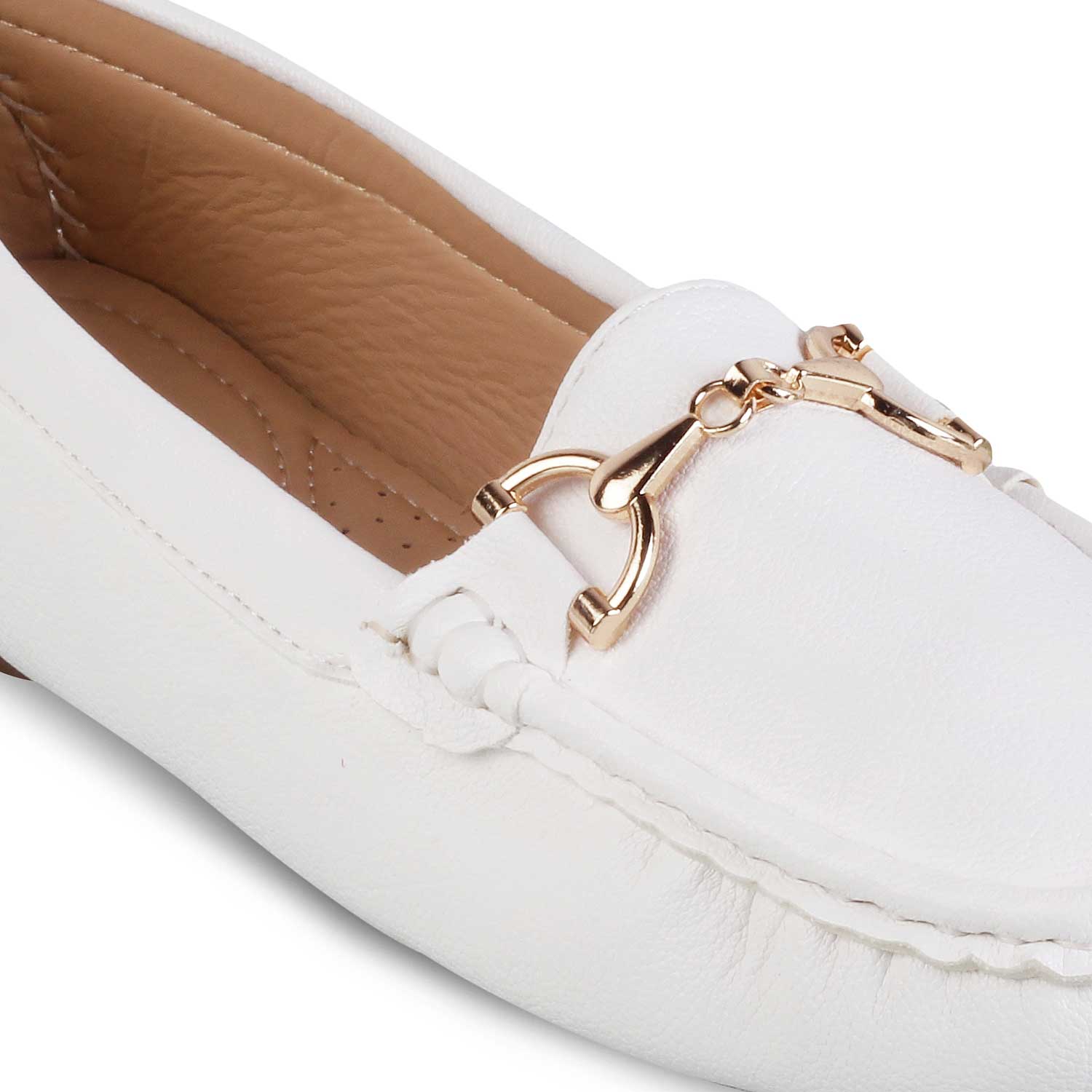 Ueno White Womens Loafers Online at Tresmode