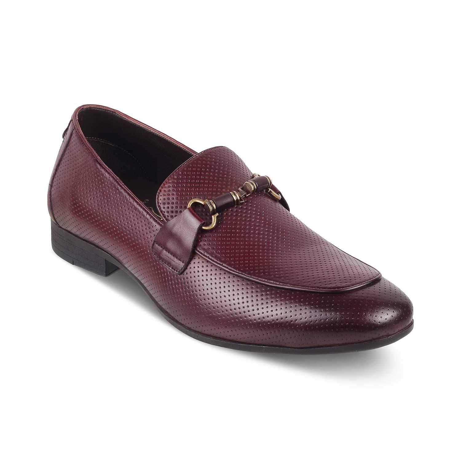 Acubuck Wine Men's Leather Loafers Online at Tresmode.com