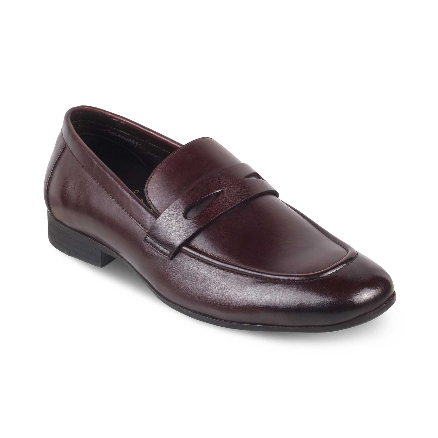 Apenny Brown Men's Leather Penny Loafers Online at Tresmode.com