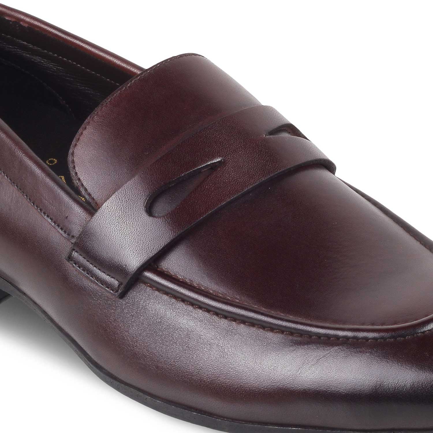 Apenny Brown Men's Leather Penny Loafers Online at Tresmode.com