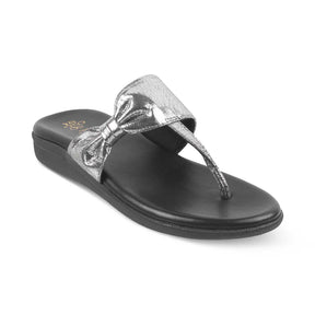 Tresmode-The Bow-2 Silver Women's Casual Flats Tresmode-Tresmode