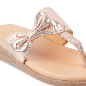 Bow Champagne Women's Casual Flats Online at Tresmode