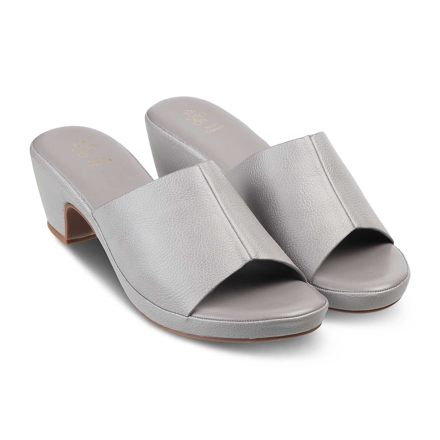 Tresmode-The Brixy Grey Women's Casual Block Heel Sandals Tresmode-Tresmode