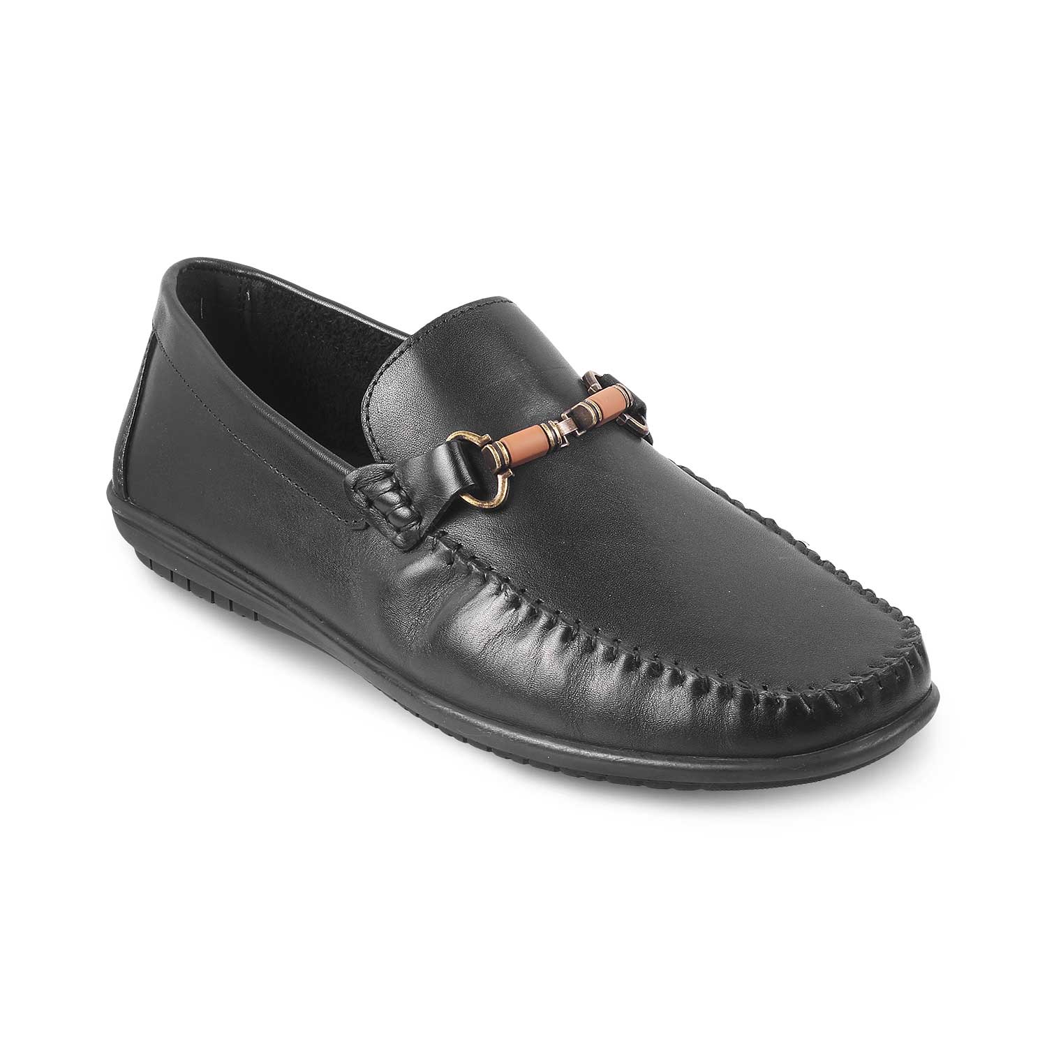 The Bucky Black Men's Leather Loafers Online at Tresmode.com