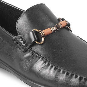 The Bucky Black Men's Leather Loafers Online at Tresmode.com