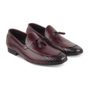 Clizard Brown Men's Leather Tassel Loafers Tresmode Online Tresmode.com