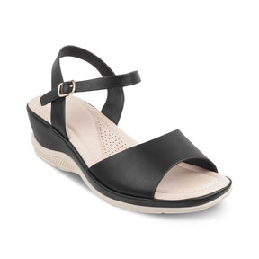 Cluj Black Women's Casual Wedges Online at Tresmode