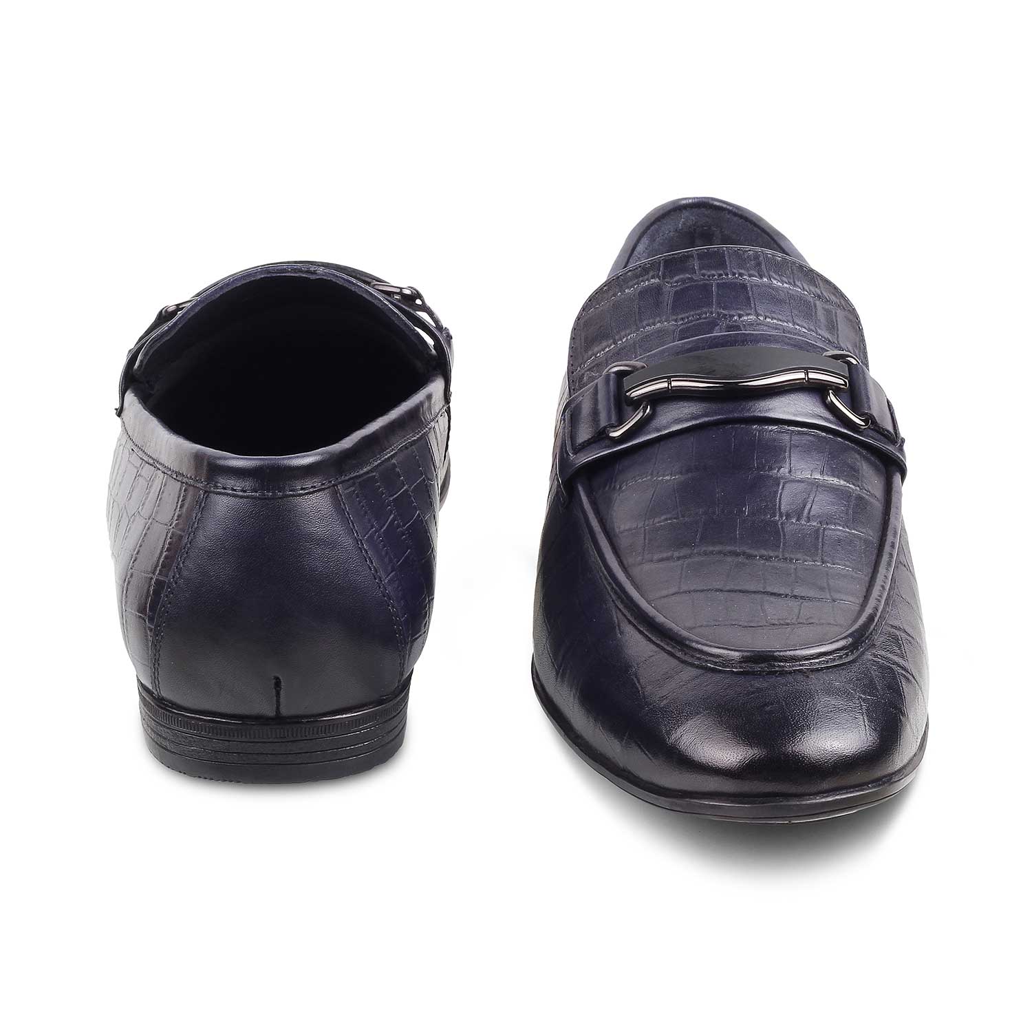 Eptile Blue Men's Leather Loafers Online at Tresmode.com