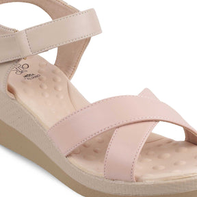 Tresmode-The Oby Pink Women's Casual Wedge Sandals Tresmode-Tresmode