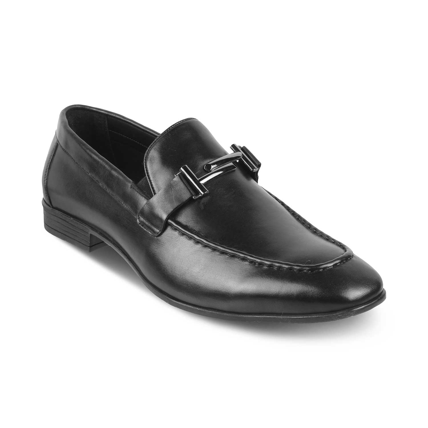 Salperton Black Men's Leather Loafers Online at Tresmode.com