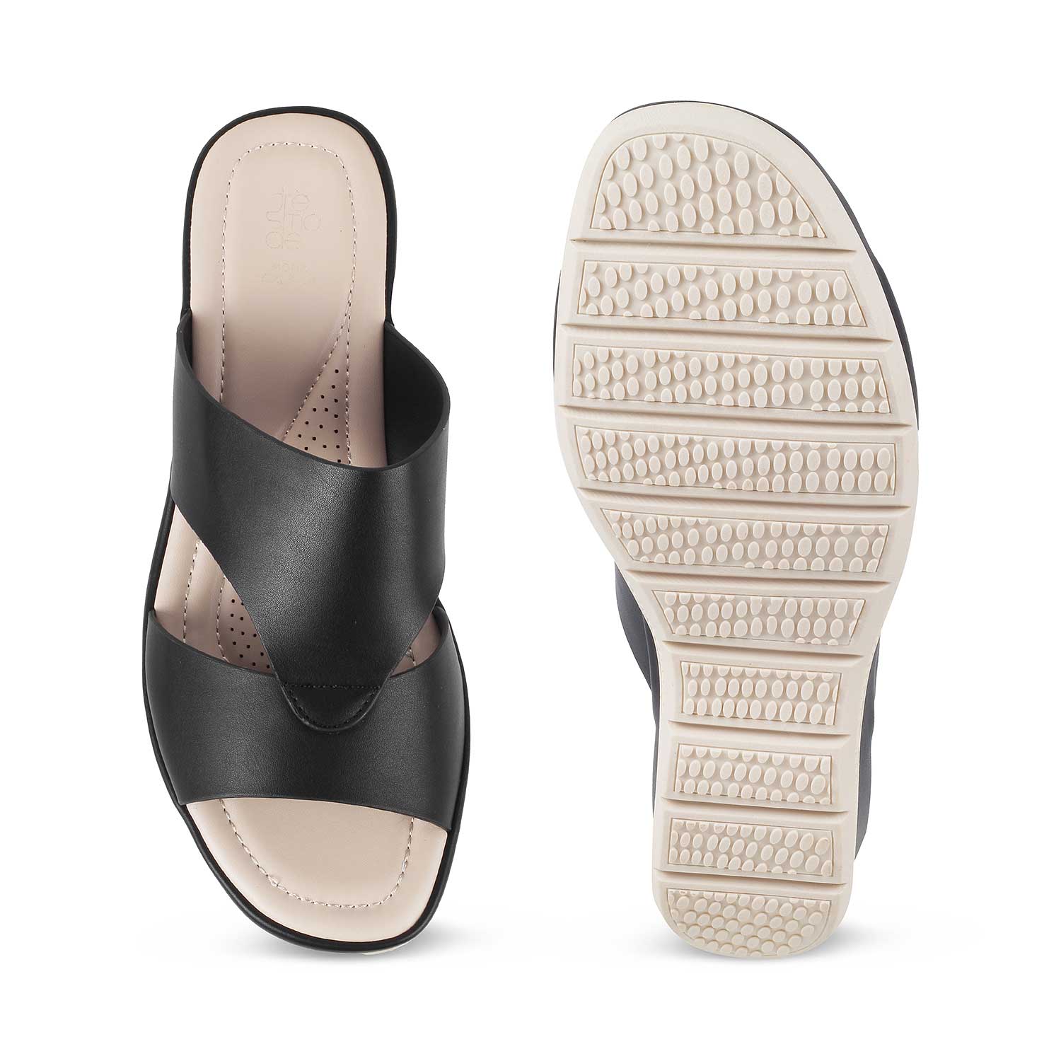 Tresmode-The Shigish-2 Black Women's Casual Wedge Sandals Tresmode-Tresmode