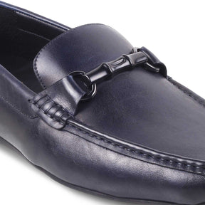 Tresmode-The Porter Navy Men's Leather Loafers Tresmode-Tresmode